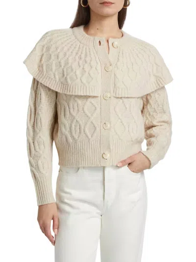 Dh New York Domino Cardigan In Oat In Brown