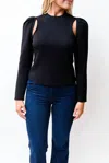 Dh New York Elsie Scuba Top In Black In Black