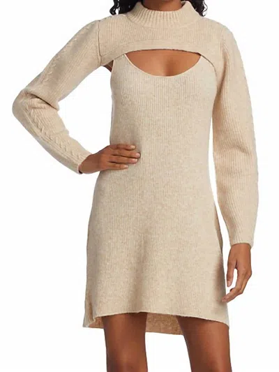 Dh New York Eve Sweater Dress In Chai In Beige