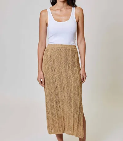 Dh New York Francis Knit Skirt In Gold Camel In Multi