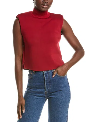Dh New York Knit Scuba Top In Red
