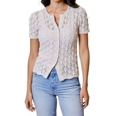 Dh New York Leonora Top In Pearl In White