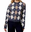 Dh New York Marissa Crewneck Sweater In Storm Grey Combo In Blue