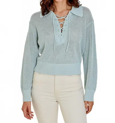 Dh New York Numa Sweater Top In Pale Sage In Blue