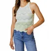 Dh New York Ombre Halter Top In Pistachio Combo In Neutral