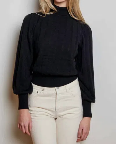 Dh New York Ribbed Detail Pullover Sweater In Black