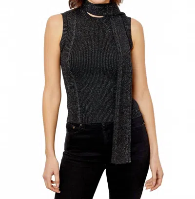 Dh New York Rosabella Scarf Top In Black