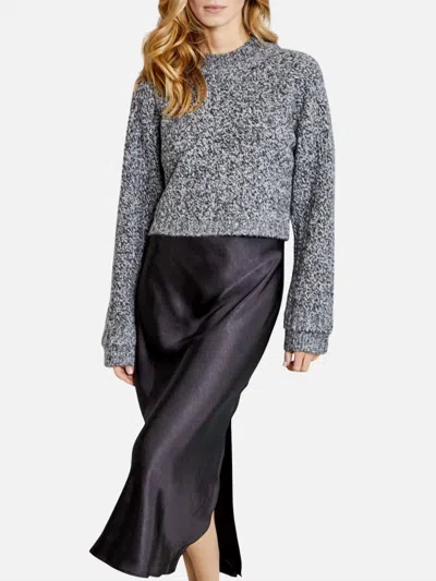 Dh New York Roz Sweater Dress In Jet Marl In Multi