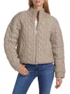 Dh New York Women's Aspen Cable-knit Sweater Jacket In Mushroom