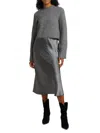 Dh New York Women's Kaz 2-piece Wool-blend Dress & Sweater Set In Gray