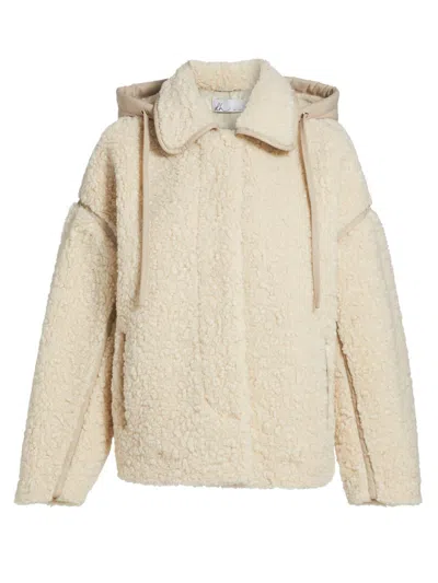 Dh New York Women's Kyle Faux-shearling Hooded Jacket In White