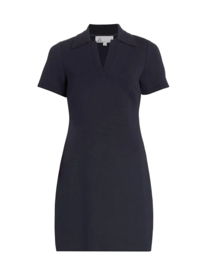 Dh New York Women's Maya Polo Scuba Minidress In Navy