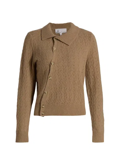 Dh New York Women's Meadow Asymmetric Wool-blend Cardigan In Brown
