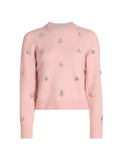Dh New York Women's Rosetta Embellished Sweater In Pink