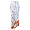 Dhara Sheth Dubai Women's Blue / Brown / White Leopard Luxe Sarong