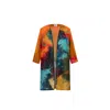 Dhara Sheth Dubai Women's Canvas & Chaos Abstract Print Sheer Short Kimono