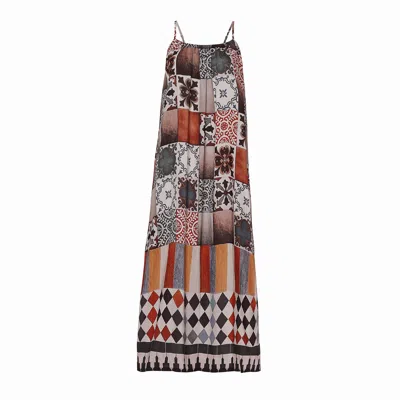 Dhara Sheth Dubai Women's Celestial Tesserae Mosaic Print Spaghetti Strap Maxi Dress