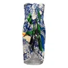 Dhara Sheth Dubai Women's Green / Blue / White Harmony Bird Print Tube-style Sarong
