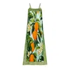 Dhara Sheth Dubai Women's Green / Orange Fleur & Fruit Vintage Maxi Dress In Green