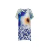Dhara Sheth Dubai Women's Grey / Green Ciel & Sand Printed Sheer Short Kaftan