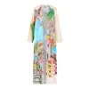 Dhara Sheth Dubai Women's La Riviera Multicolor Long Kimono
