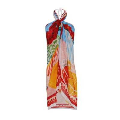 Dhara Sheth Dubai Women's Mediterranean Picnic Resort Halter-style Sarong