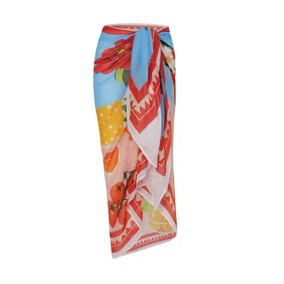 Dhara Sheth Dubai Women's Mediterranean Picnic Resort Sarong