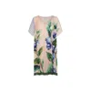 Dhara Sheth Dubai Women's Neutrals / Blue / Green The Breeze Printed Sheer Short Kaftan