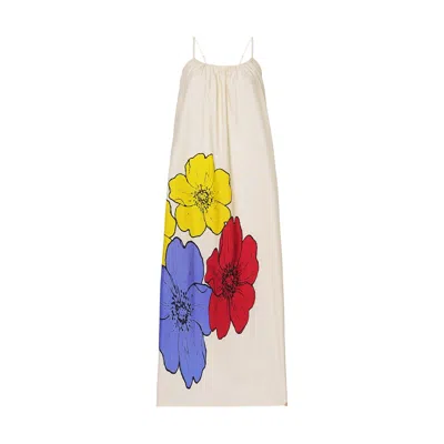 Dhara Sheth Dubai Women's No Three Floral Art Spaghetti Strap Maxi Dress