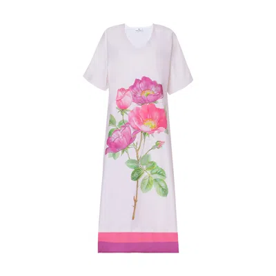Dhara Sheth Dubai Women's Pink Roséa Rose Print Long Dress