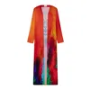 Dhara Sheth Dubai Women's Roar Tiger Animal Print Abstract Multicolour  Kimono Made With Natural Fabric - Beach Cover