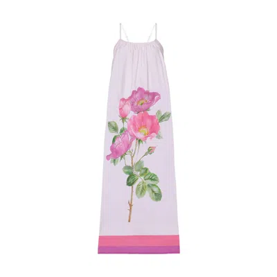 Dhara Sheth Dubai Women's Roséa Pink Floral Spaghetti Strap Maxi Dress