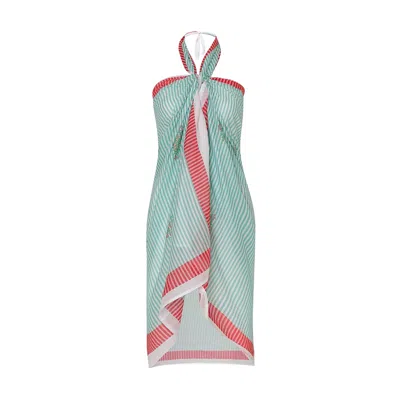 Dhara Sheth Dubai Women's Sage Bloom Resort Halter-style Sarong - Seagreen & Multicolour In Green