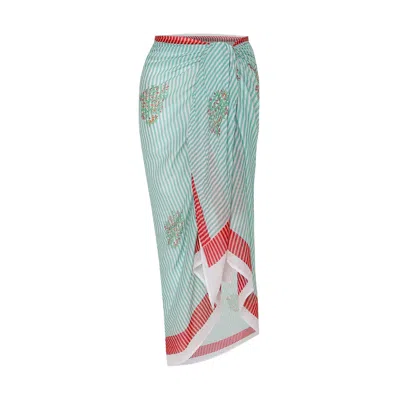 Dhara Sheth Dubai Women's Sage Bloom Resort Sarong In Green