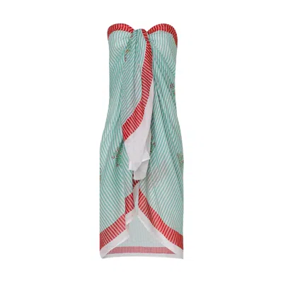 Dhara Sheth Dubai Women's Sage Bloom Resort Tube-style Sarong - Seagreen & Multicolour In Green