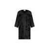 Dhara Sheth Dubai Women's Shadow Of Sequin Shimmer Black Short Kaftan Dress - Party Dress In Black