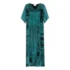 Dhara Sheth Dubai Women's Shadow Of Sequin Shimmer Blue Long Kaftan With Side Slit - Party Dress In Blue