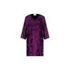 Dhara Sheth Dubai Women's Shadow Of Sequin Shimmer Magenta Purple Short Kaftan - Party Dress In Purple