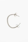 D'heygere C-shaped Silver Single Earrings