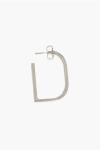 D'heygere D-shaped Silver Single Earrings