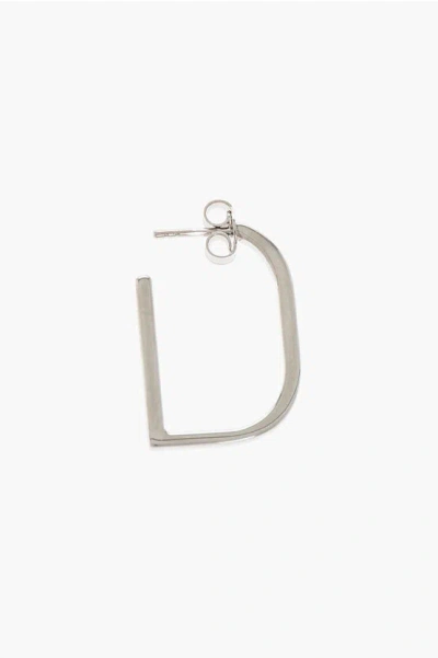 D'heygere D-shaped Silver Single Earrings