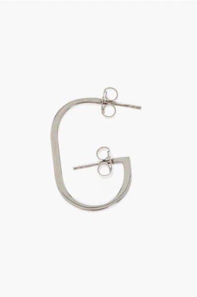 D'heygere G-shaped Silver Single Earrings