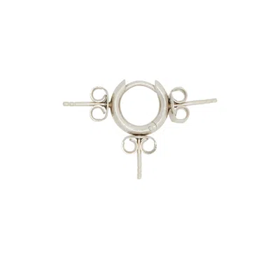 Pre-owned D'heygere Goat Exclusive For Manifesto  Mini Stud Hoop (single) | Silver | Women's Size Onesize