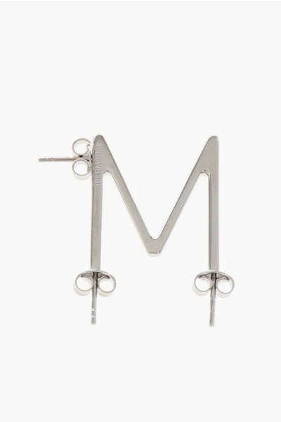 D'heygere M-shaped Silver Single Earrings