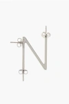 D'heygere N-shaped Silver Single Earrings