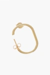 D'heygere O-shaped Golden-effect Silver Single Earrings