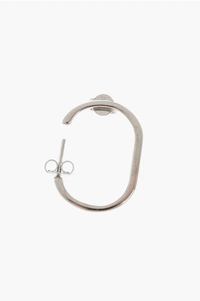 D'heygere O-shaped Silver Single Earrings