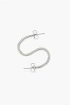 D'heygere S-shaped Silver Single Earrings
