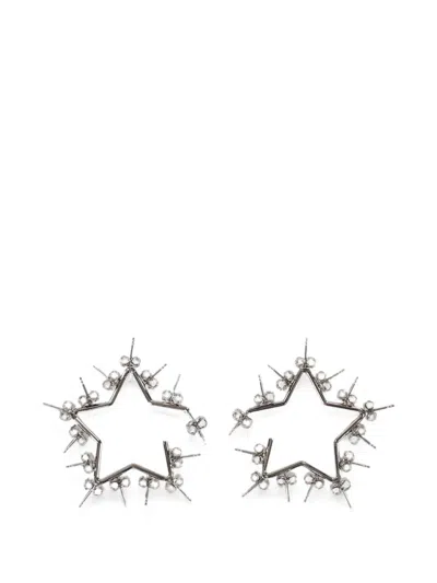 D'heygere Star-shaped Multi-stud Earrings In Metallic