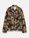 Dhruv Kapoor Bleached Effect Raw Edge Denim Jacket In Black